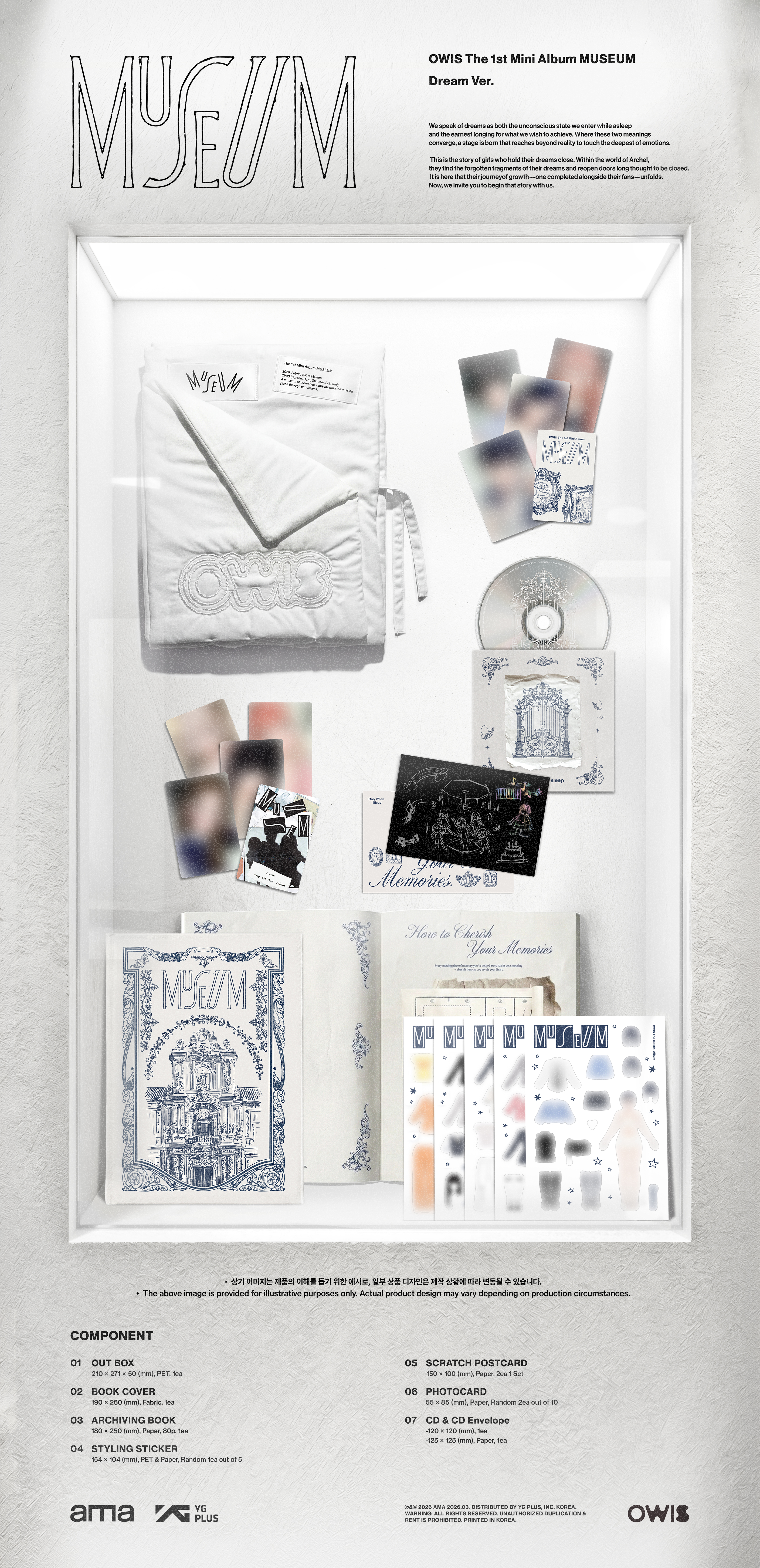 owis the 1st mini album museum memories version lp